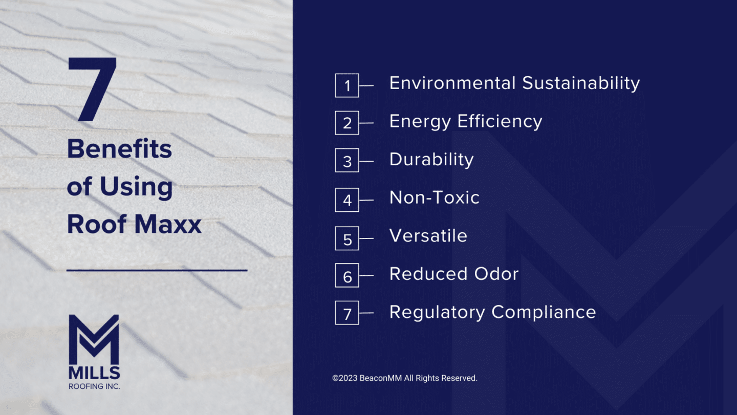 7 benefits of using roof maxx infographic