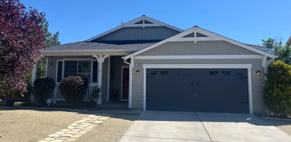 Quality asphalt shingle roof installation on a Reno area home featuring clean architectural lines and professional craftsmanship.